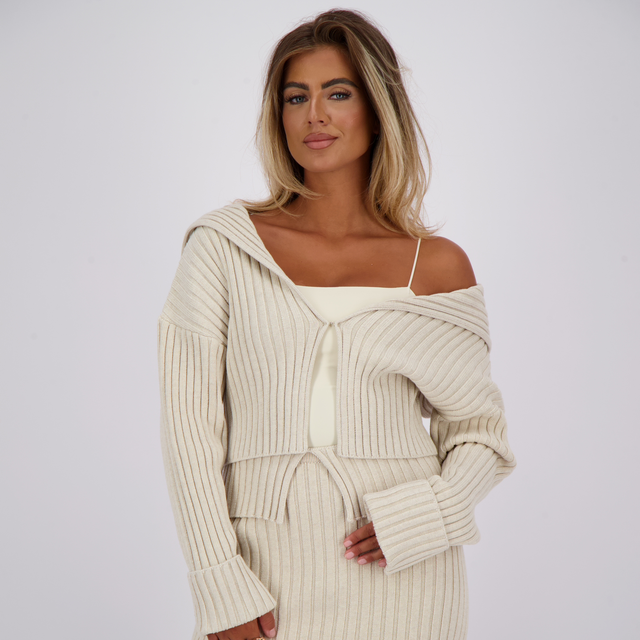 Reinders Megan Knit Vest Creme 