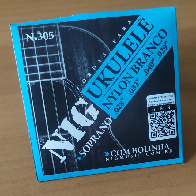 Enc Ukulele Nylon Branco N305 Nig Cód 688