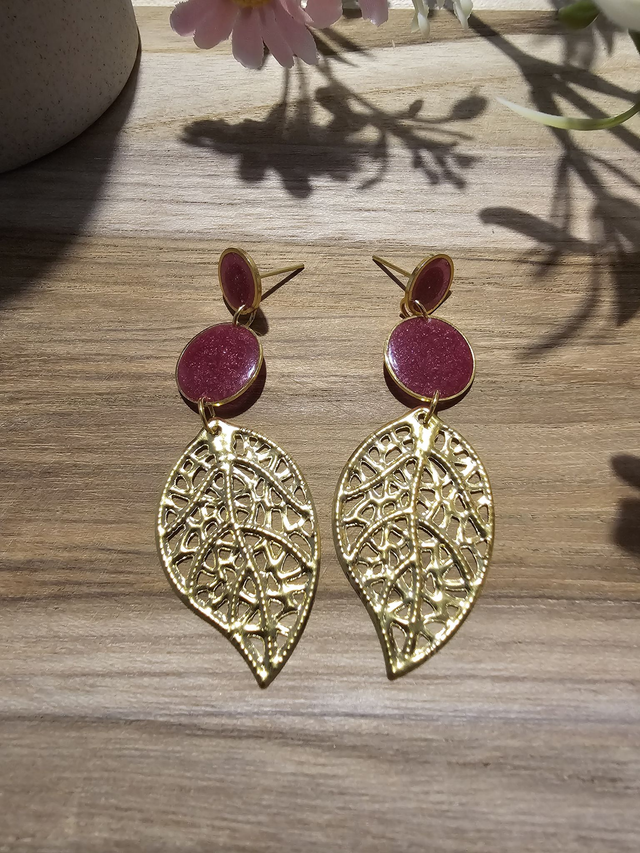  Légèreté Bohème &quot;Éclats de Feuilles&quot;– Boucles d’oreilles feuille ajourée