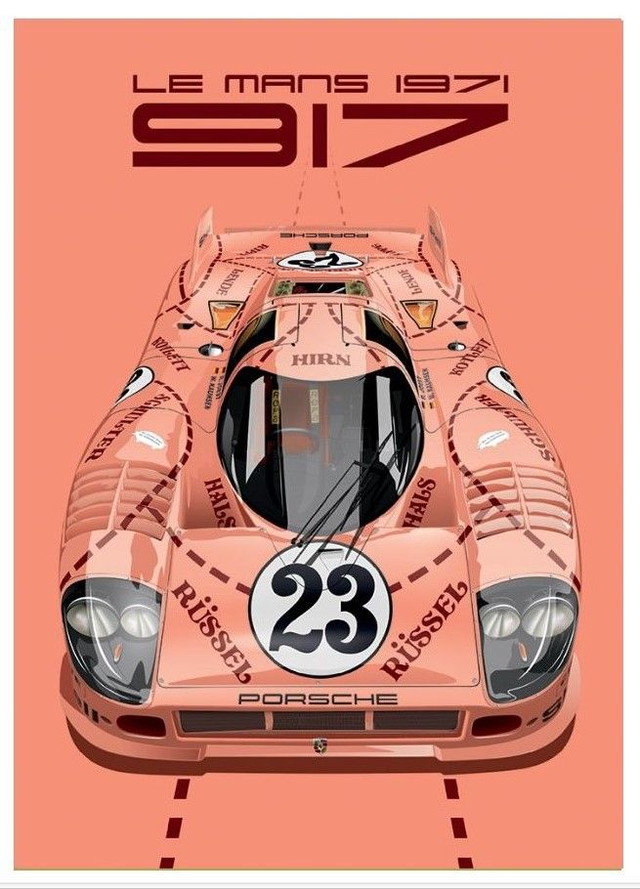 Porsche 917 'Pink Pig' poster print by Archimede