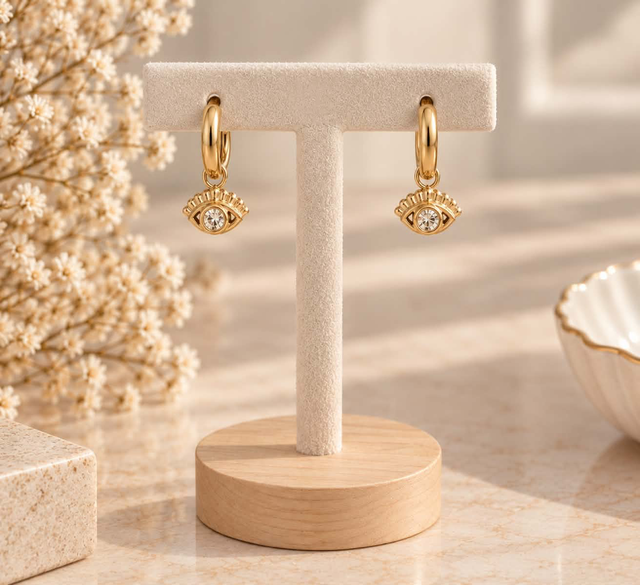 Bijoux Bohm boucles d’oreilles œil strass 