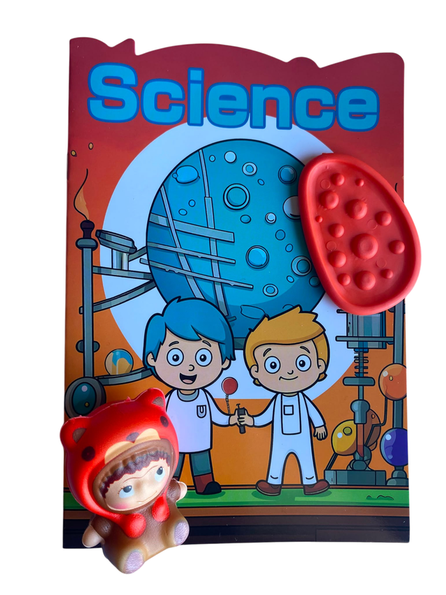 Kids Science Activity Set – Book, Tactile Crater Pop &amp; Bear Squishy Toy  