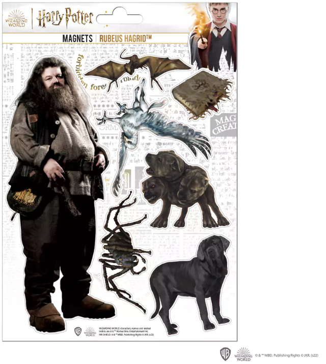 Plaque de 7 magnets mousse Rubeus Hagrid - Harry Potter