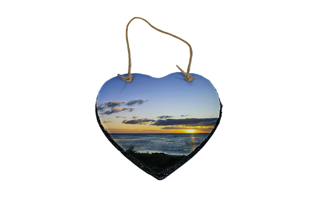 Poll Na Crann Heart Shaped Glossy Slate