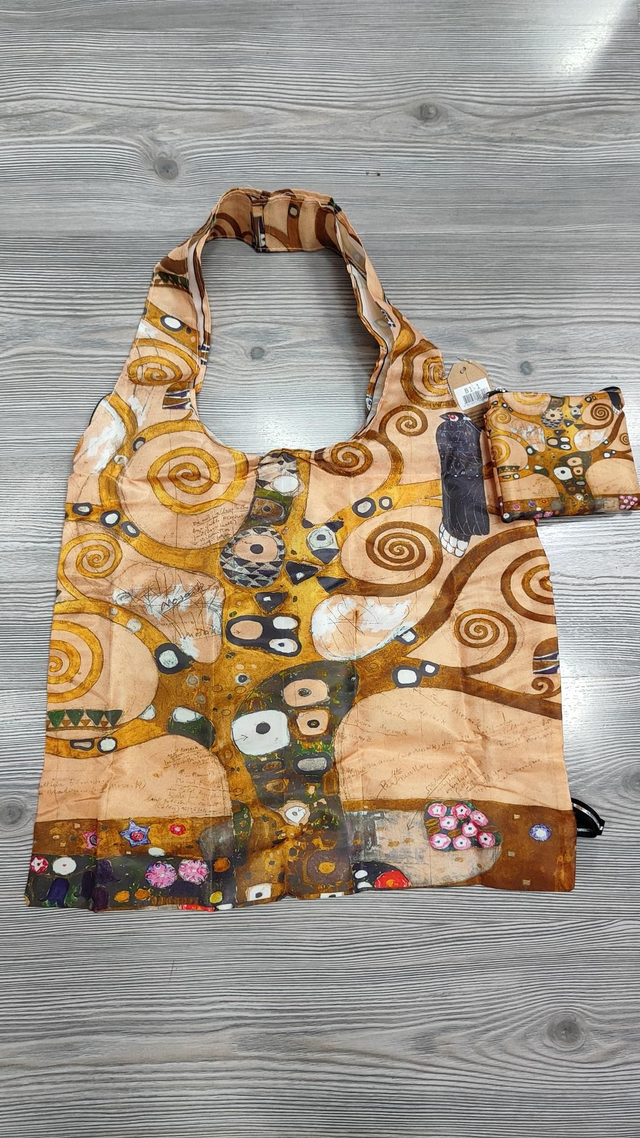 Borsa shopper tascabile Albero della vita di Gustav Klimt