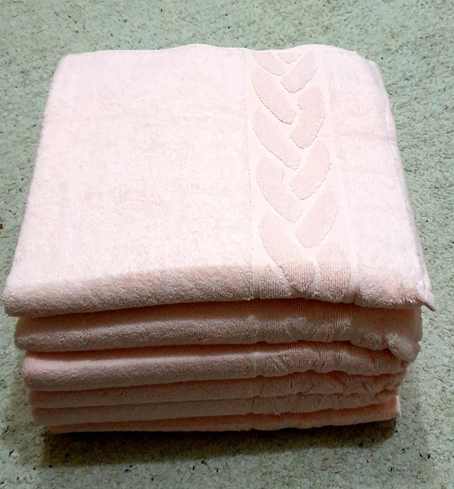 Drap de bain 70x140 Lot 3 pièces rose