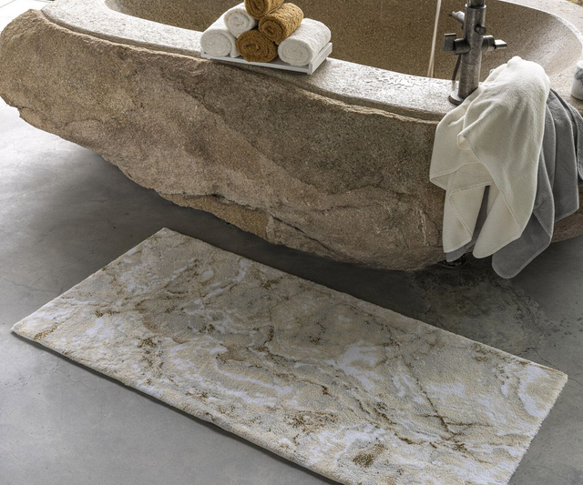 Abyss Habidecor Bay bath mats color 992 platinium