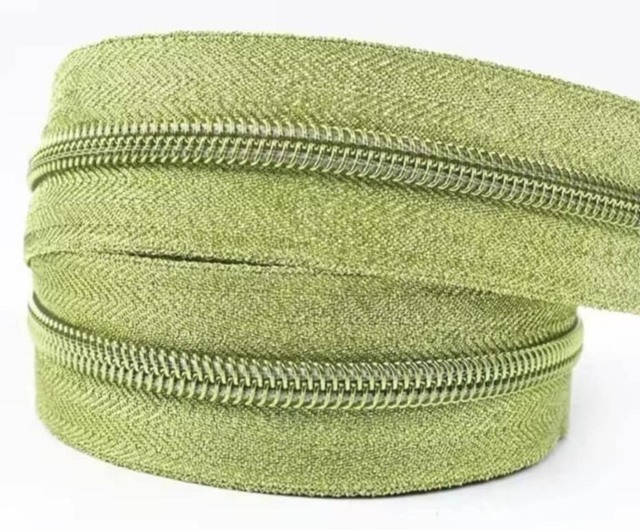 Fermeture 5mm vert métallisé 