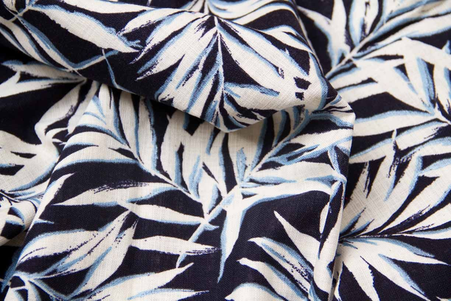 Hojas Salvajes Azul 50x55 cm.