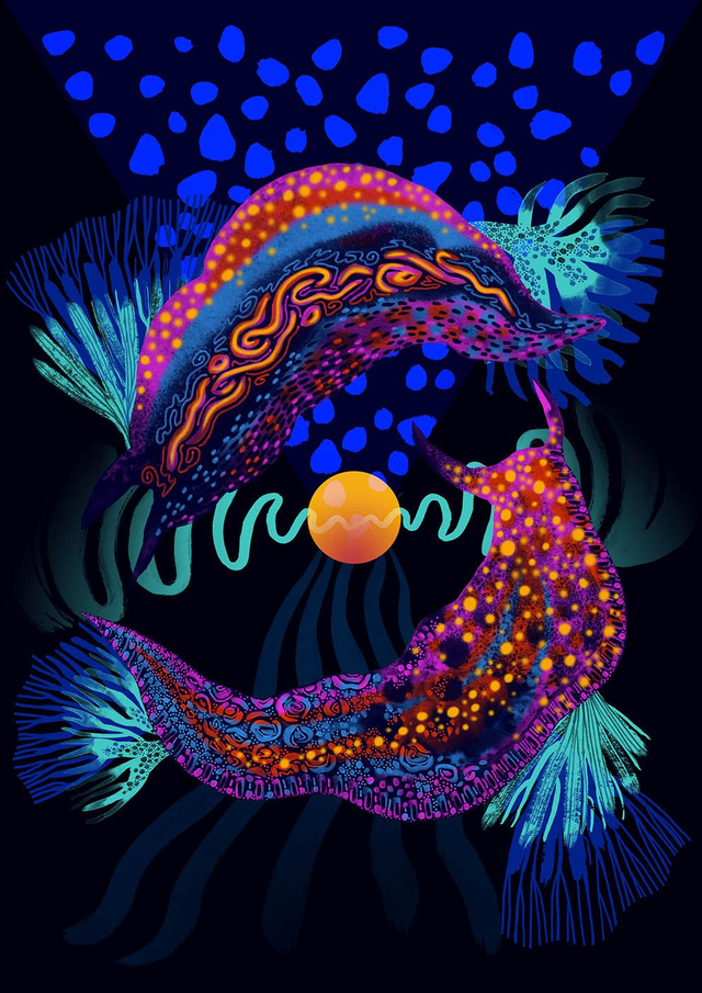 Nudibranches / Collection Minä &amp; Meri / A4, A3, A2 print 