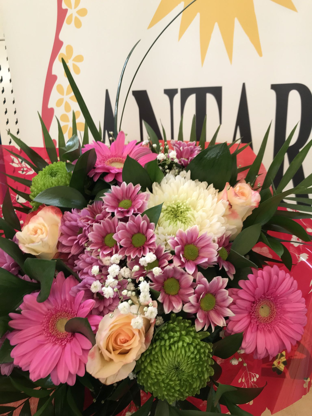 BOUQUET ROSA /CRISANTEM/GERBERA/CLAVELL