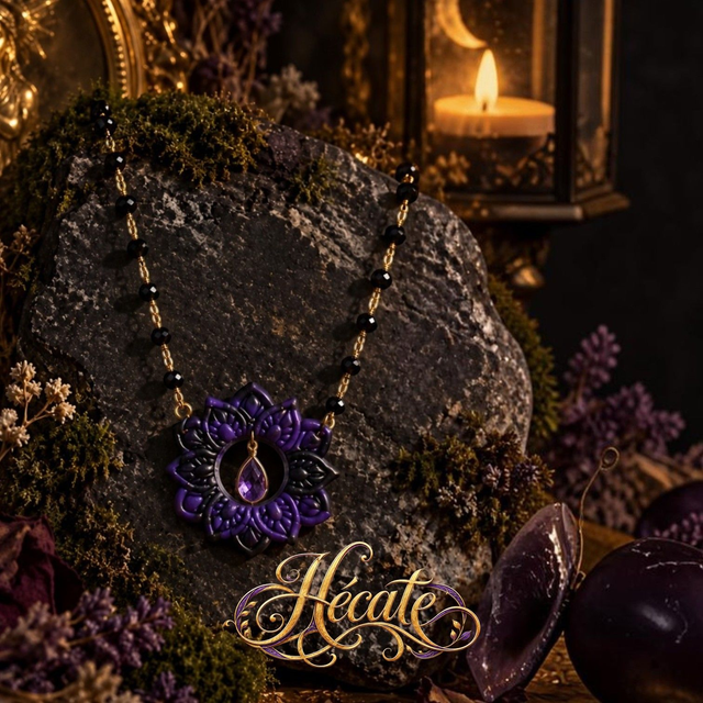 Collier sortilège violet