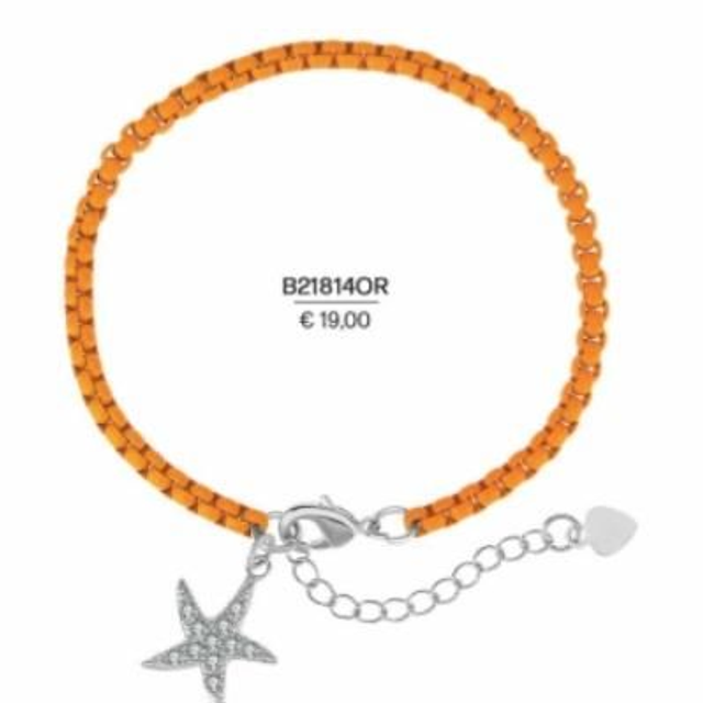 Bracciale acciaio con ciondolo in argento 925