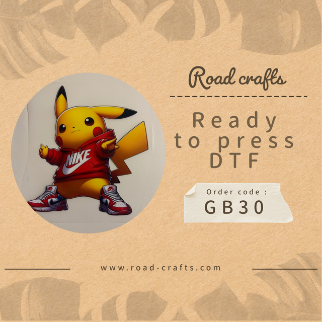 Nike Pikachu DTF print