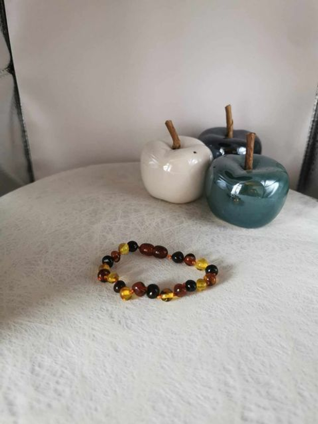 Bracelet en Ambre Baltique pour Nourrisson - Fait Main