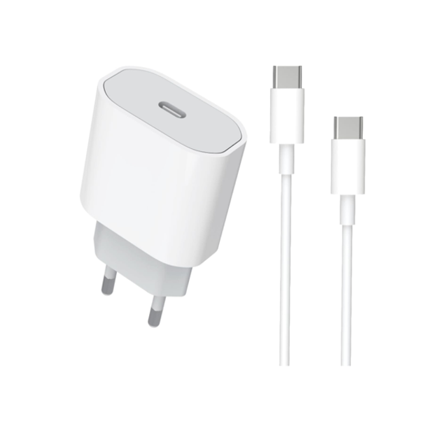 Apple Adaptateur Secteur USB‑C 20 W (2025)+ Apple Câble de charge USB‑C 60 W (1 m) ​​​​​