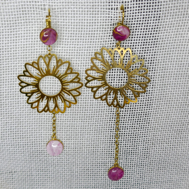Boucles d'oreilles Cassis