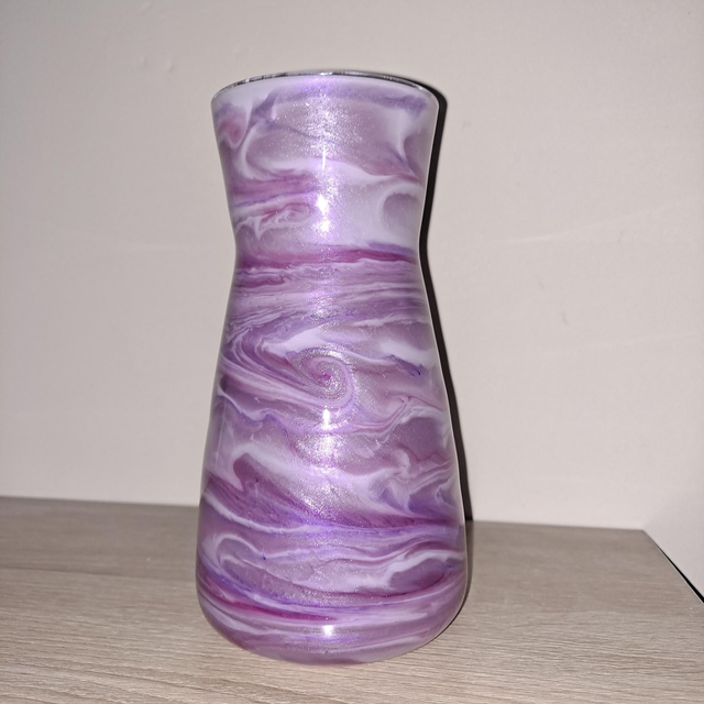 Purple swirl vase