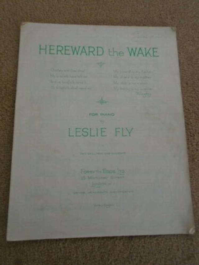 Hereward the Wake Vintagre Sheet Music 1936