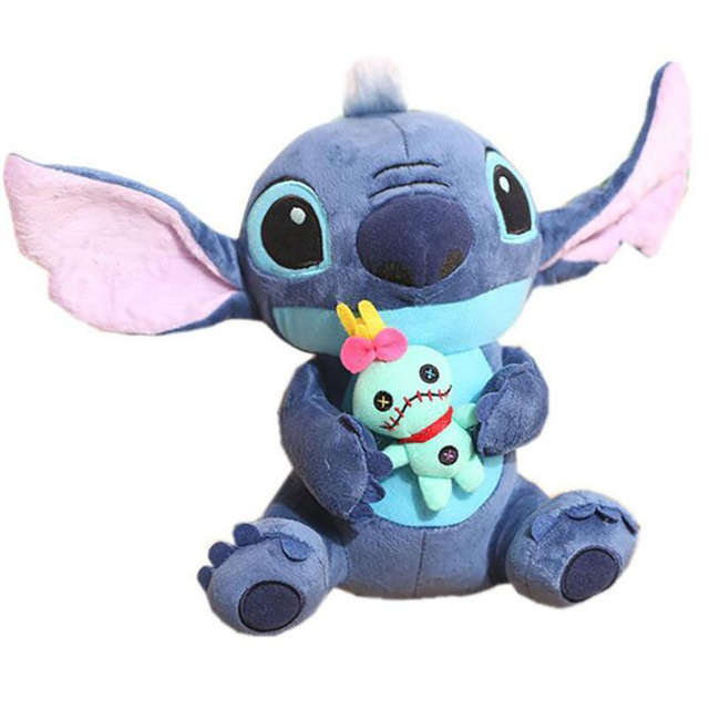 Disney Lilo en Stitch knuffel Stitch met kleine knuffel (25cm)
