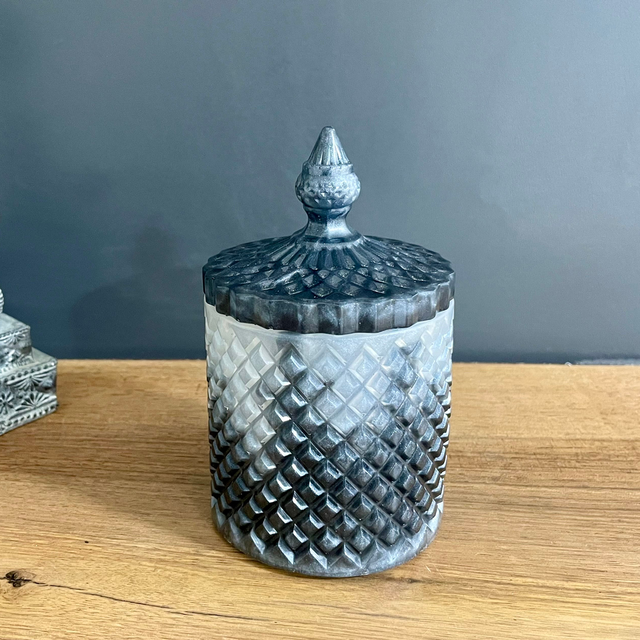 Boîte de rangement romaine noire et nacrée