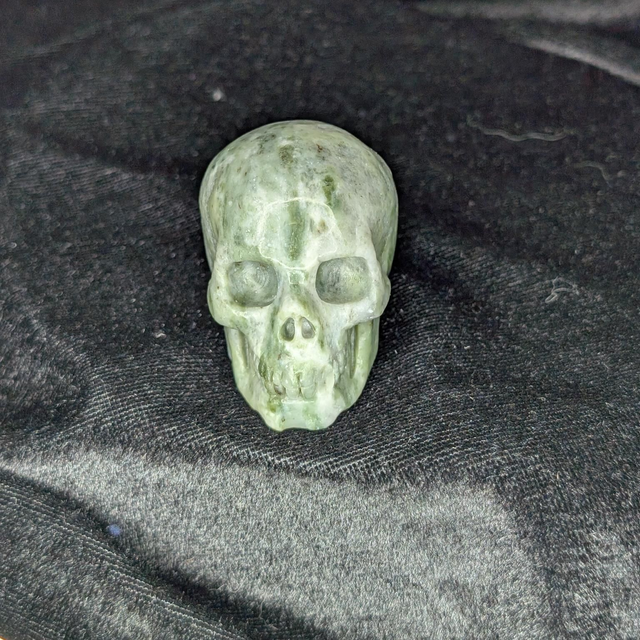 High Quality Hand-Carved Crystal Skull - 2" Peace Jasper 
