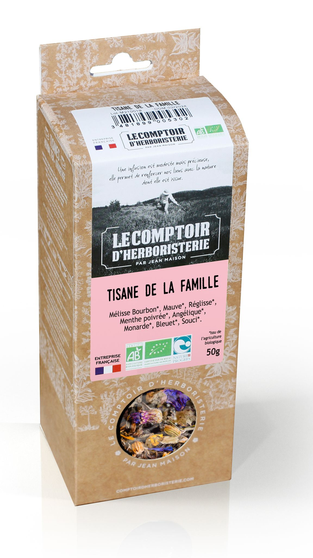 Tisane "de la famille" bio 50g VRAC - le comptoir d'herboristerie