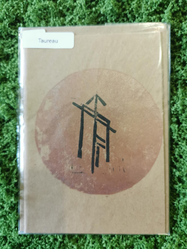 Taureau carte postale 