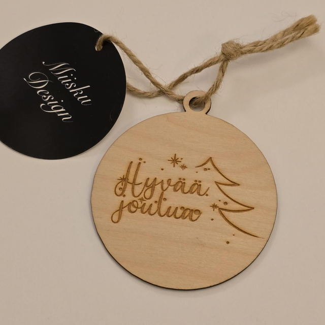 Hyvää joulua kuusenkoriste