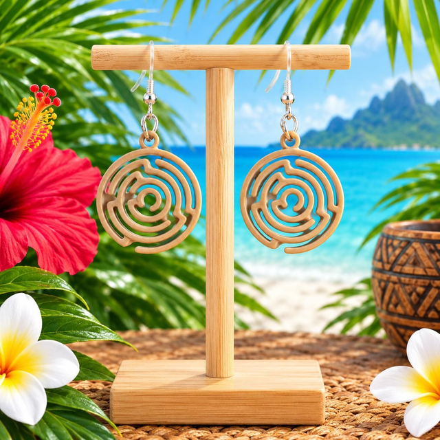 Boucles d'oreilles labyrinthe 