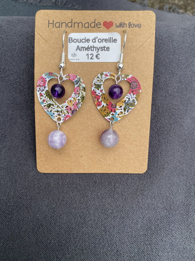 Boucles d'oreille Améthyste