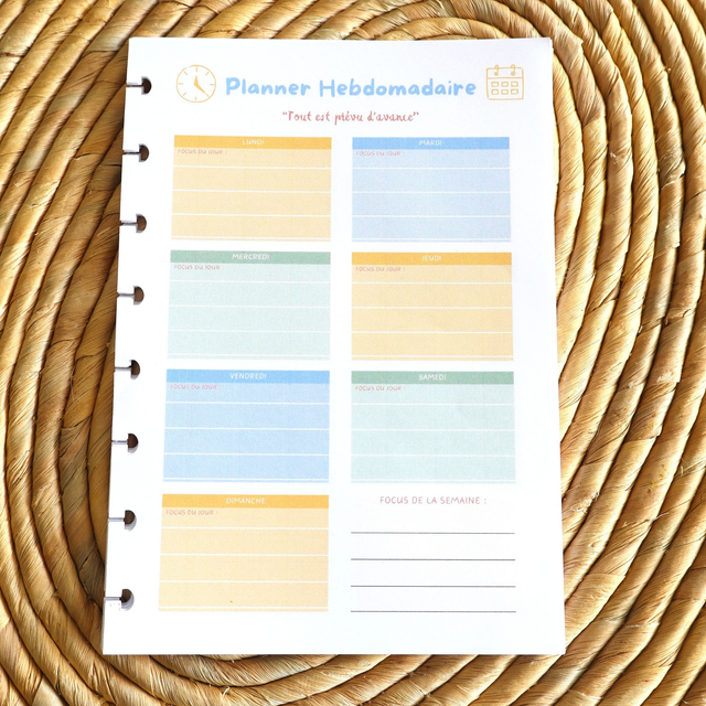 Recharge 50 Planners Hebdomadaires + Recharge bougie (en option)