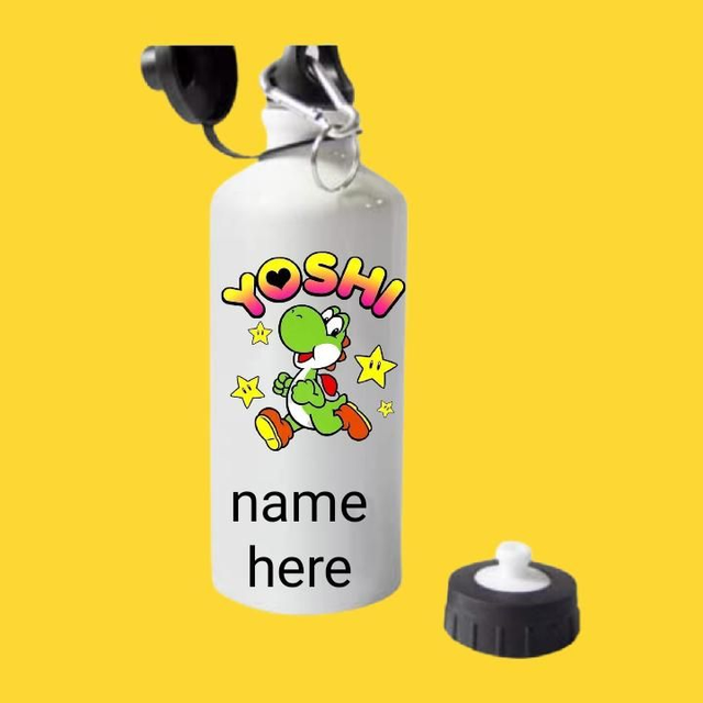 Yoshi water bottle with free personalisation 