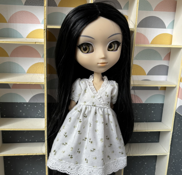 Wig perruque sans frange longue noir