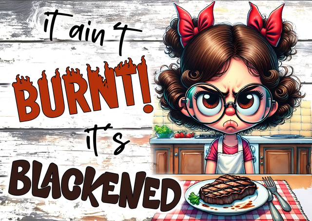 Fun Sublimation Glass Chopping Board | Novelty Kitchen Cutting Board - It Aint Burnt