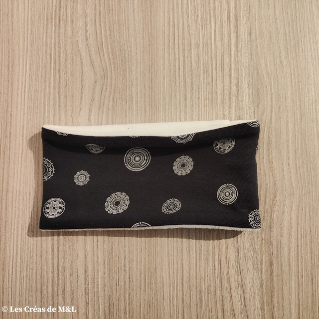 Snood Roues méca &amp; Polaire Blanche (Bébé) 