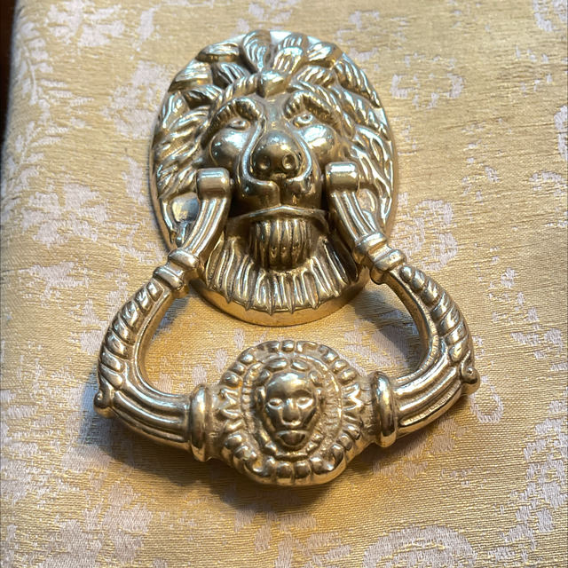 Türklopfer Messing Löwenkopf 