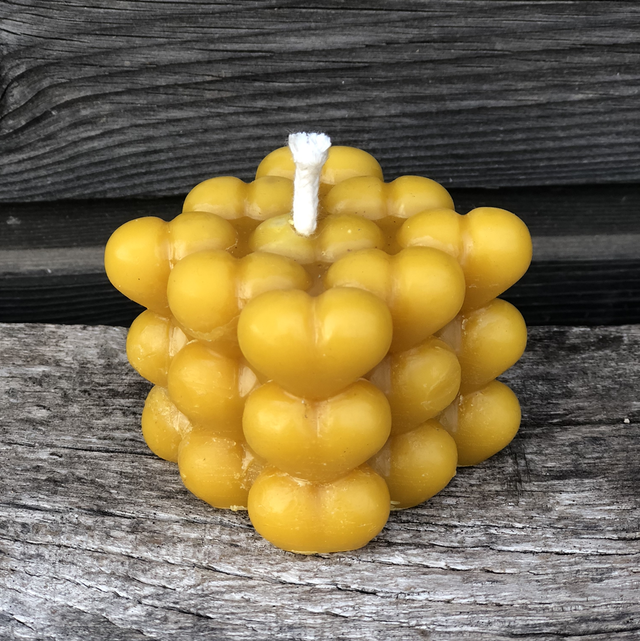 Bougie en forme de Cœurs en cube