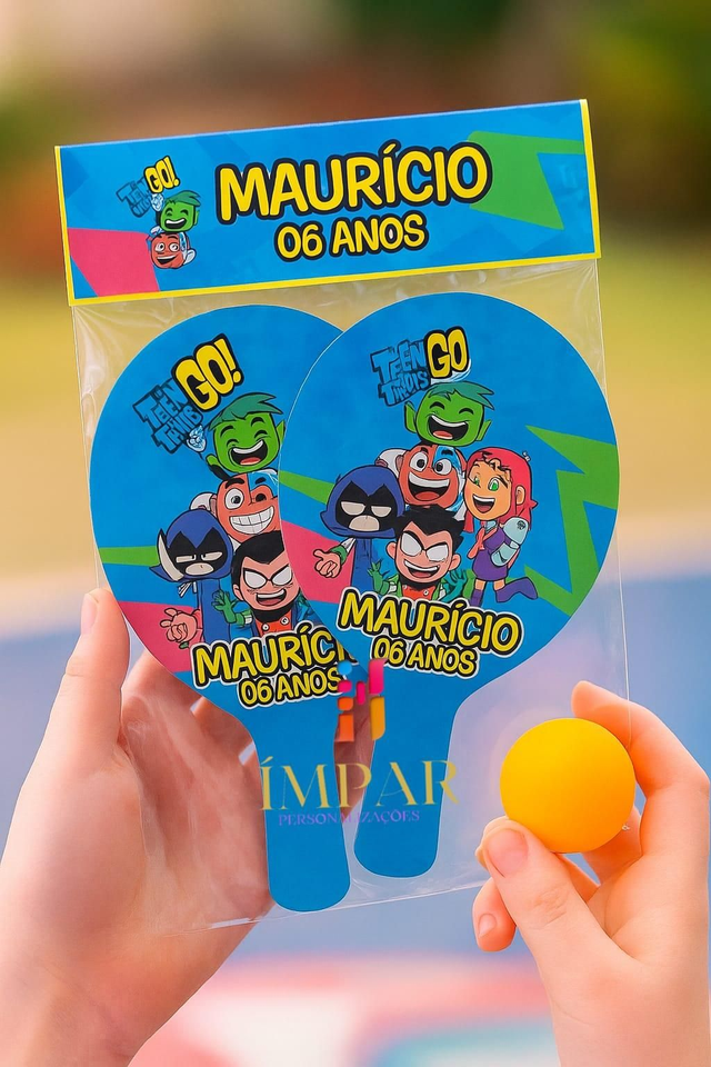 kit Raquete ping pong, Tênis de mesa- Lembrancinha infantil em Mato Grosso 