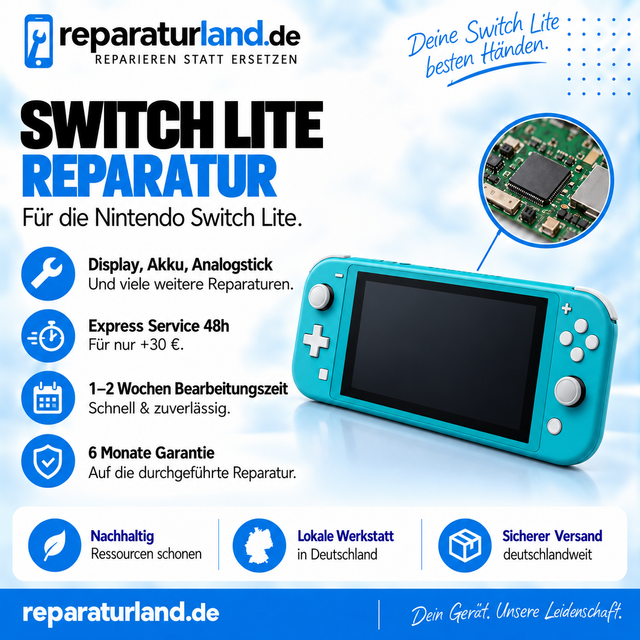 Nintendo Switch Lite – Kopfhörerbuchse-Austausch | Reparaturland