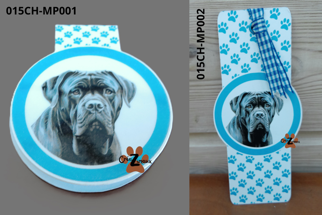 Marque pages Cane corso (magnétique ou standard)