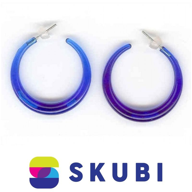 RETRO NÁUŠNICE PLASTOVÉ - KRUHY - 3 CM (č. 104)