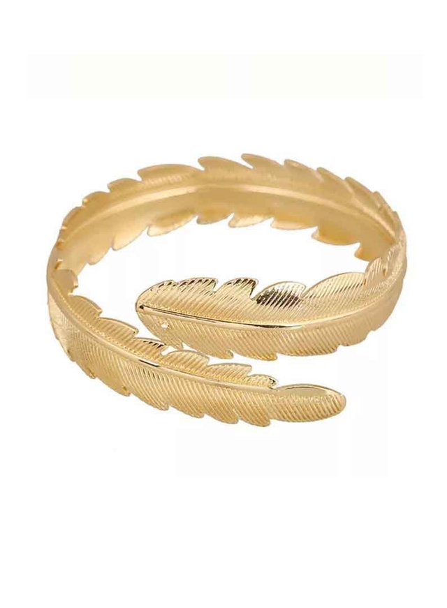 Brassard Bracelet de Biceps Feuille Or