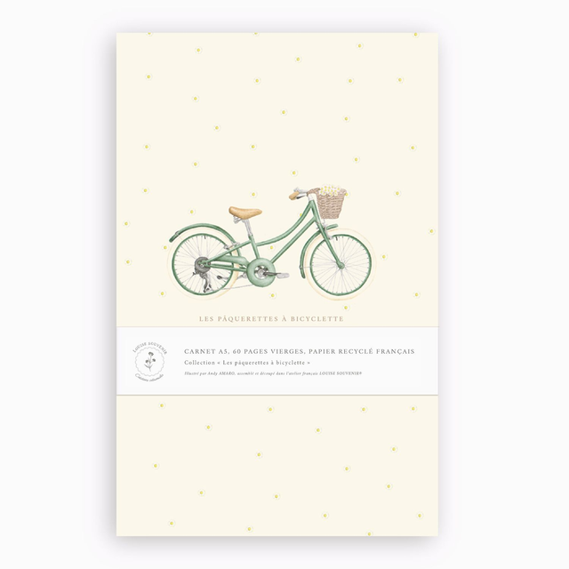 Carnet de note - Les pâquerettes à bicyclette