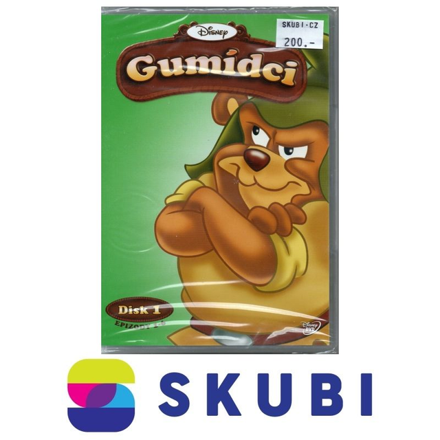 DVD Gumídci - Disney - disk 1 - epizody 1-6 - česky, anglicky, polsky, maďarsky, řecky, rusky, arabsky