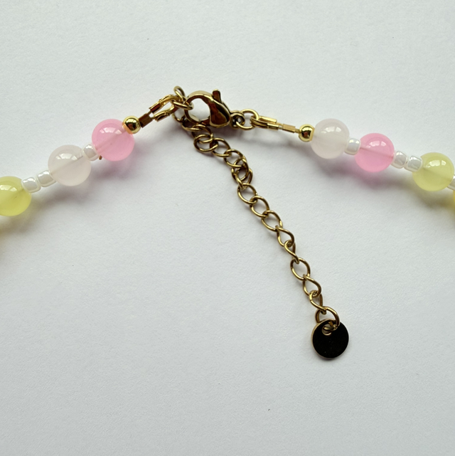 MIMI - Pastel Beaded and Pearl Choker Style Necklace