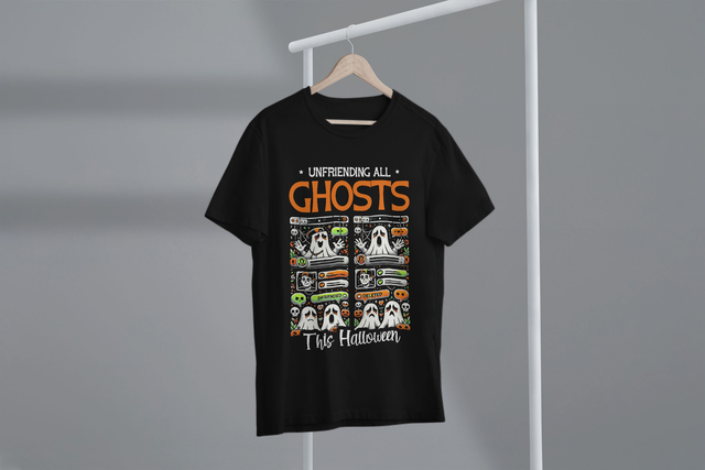 Unfriending All Ghosts This Halloween, Halloween Humor. Allen Geistern dieses Halloween die Freundschaft entziehen, Halloween-Humor