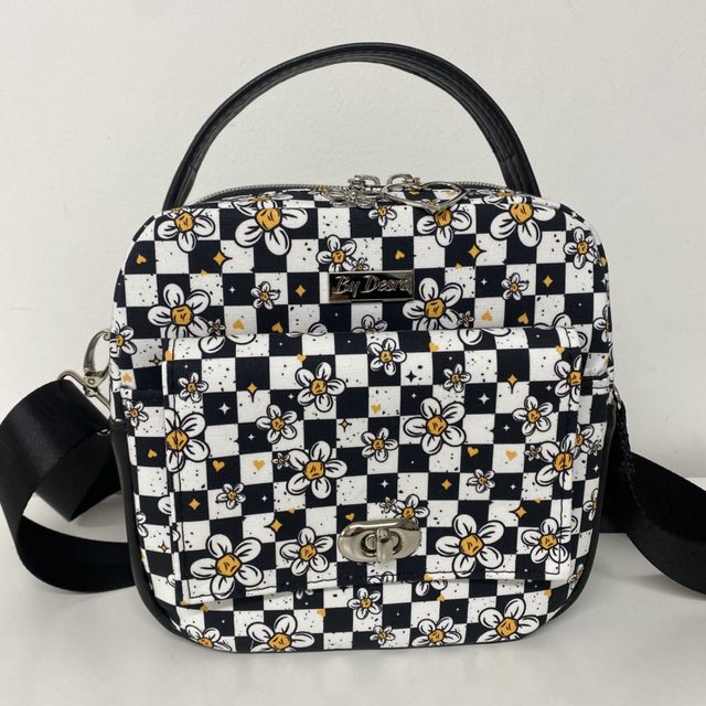 Daisy Checkerboard Handbag
