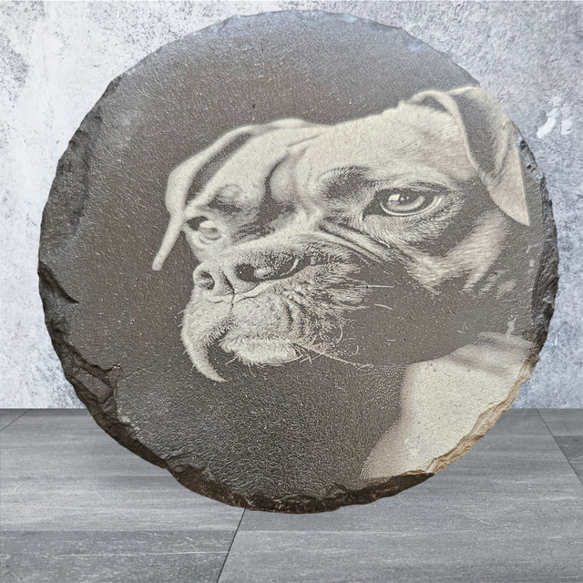 Slate Coaster - Boxer Dog