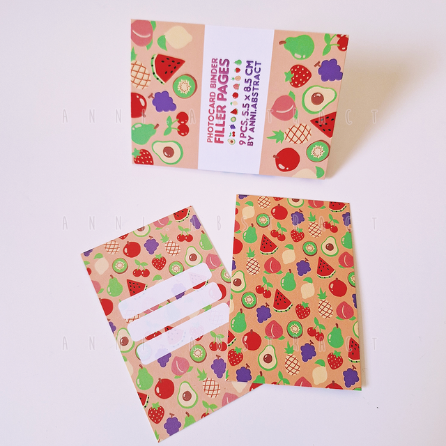 Original Art | Fruity Photocard Binder Filler Page Set